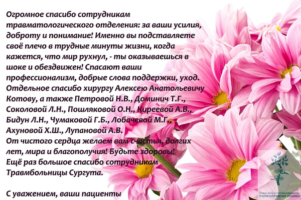 Спасают ваши профессионализм и добрые слова поддержки!